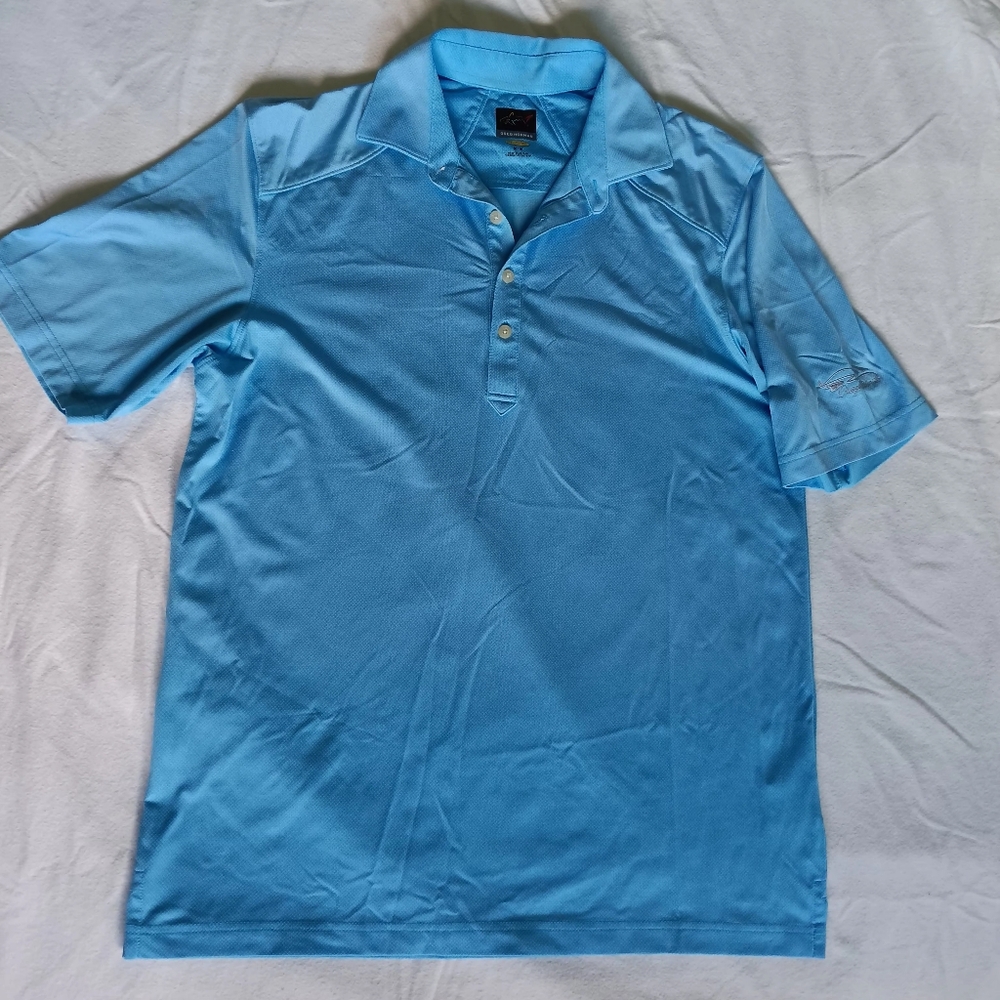 Greg Norman Collection Men's Size M Blue Golf Polo Athletic Performance Shirt